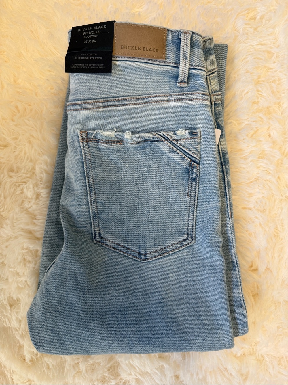 Buckle Light Blue Distressed Flared Women’s Jeans - Picture 2 of 2
